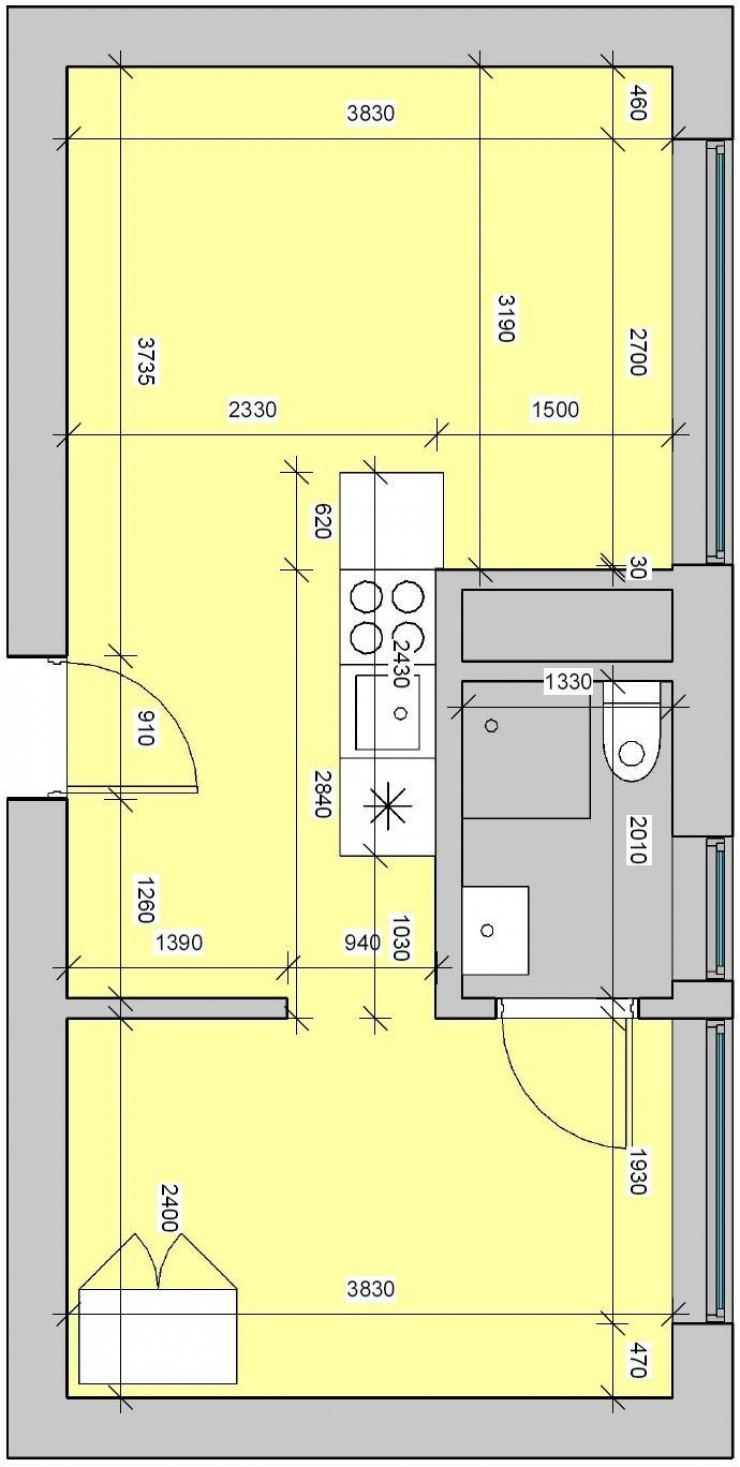 Blok D - 2 værelses Type A