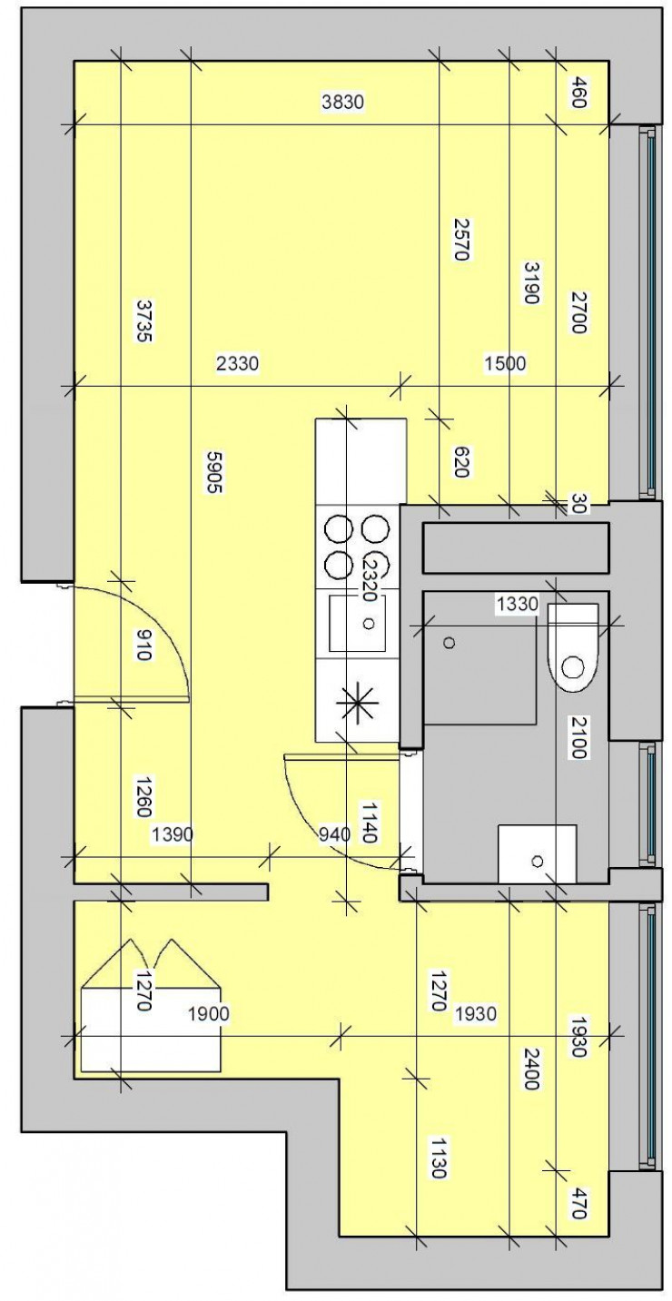 Blok D - 2 værelses Type G