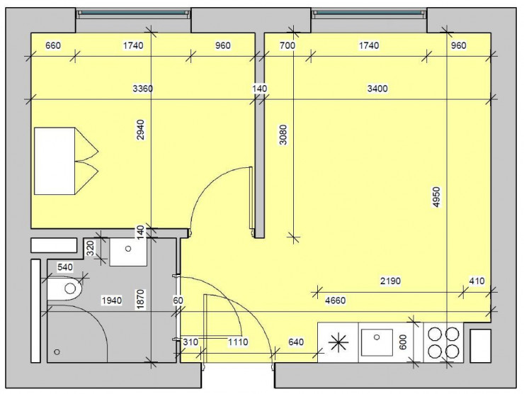 Blok E - 2 værelses