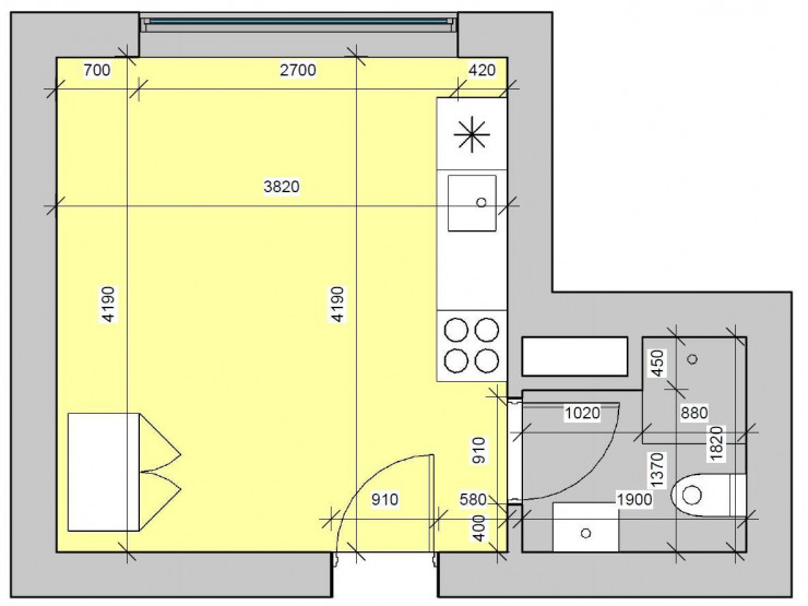 Blok D - 1 værelses Type B